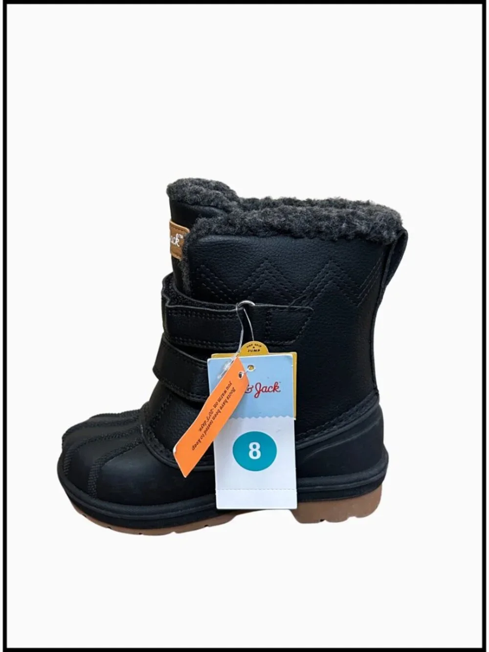 Toddler Denver Winter Boots with Faux Fur Waterproof - Cat & Jack™ Black Size 8